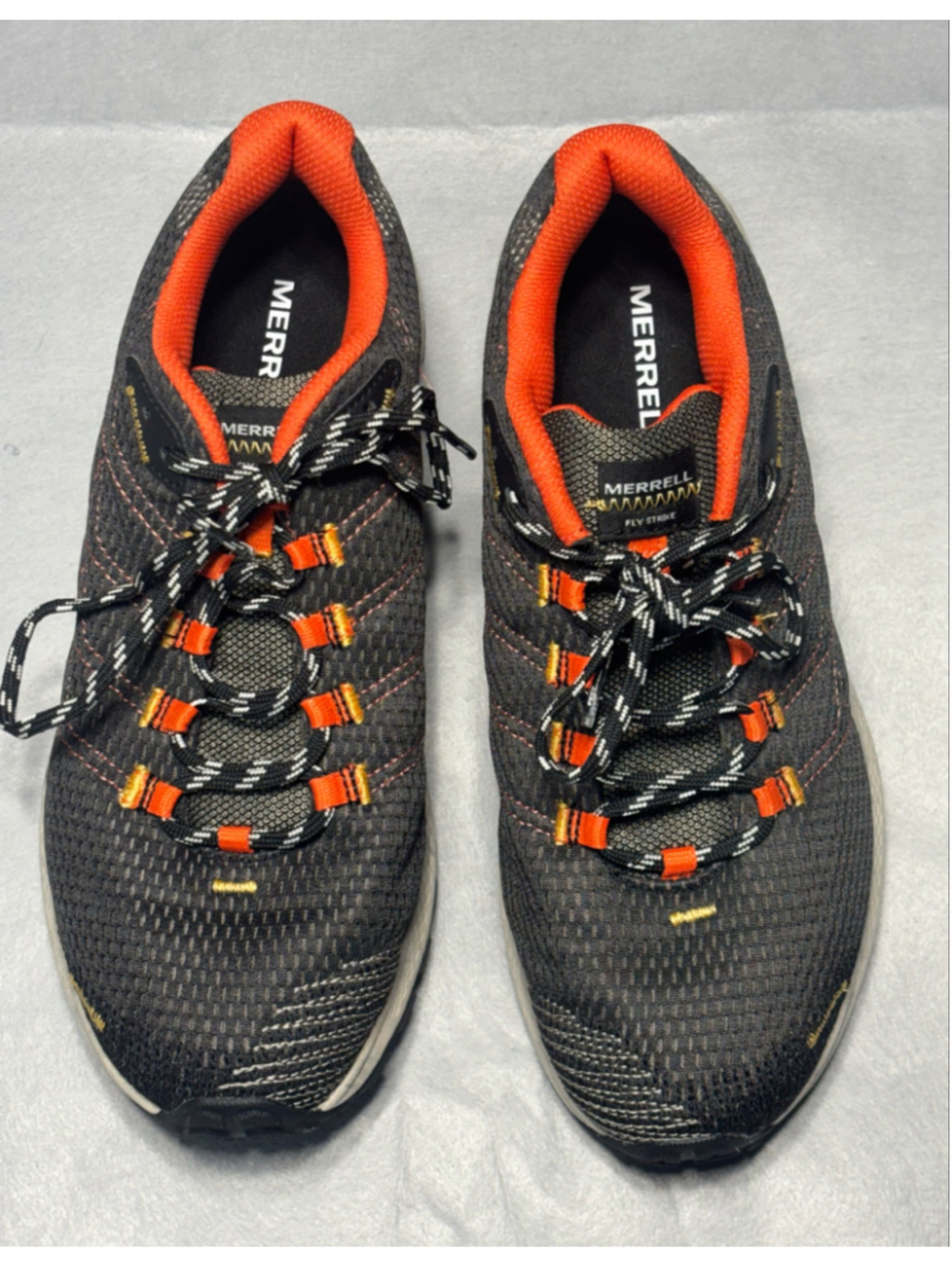 Merrell Fly Strike Men's Trail Running Shoes Size 8.5 Black Orange J067377 - Picture 2 of 9